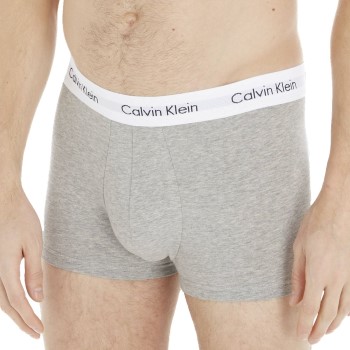 Calvin Klein 3P Cotton Stretch Low Rise Trunks Lysegrå bomuld Small Herre