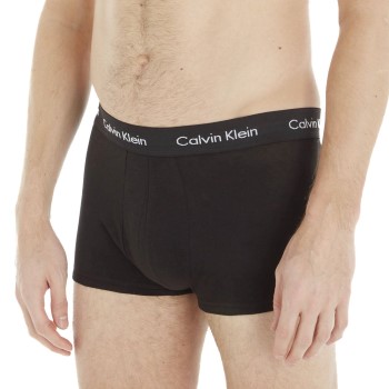 Calvin Klein 3P Cotton Stretch Low Rise Trunks Sort 992 bomuld Medium Herre