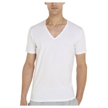 Se Calvin Klein 2P Modern Cotton Stretch V-neck Hvid bomuld Medium Herre ved Timarco