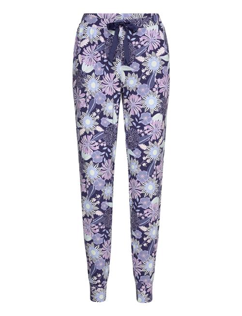 Se Hunkemöller Pant Jersey Lillies Garden Hunkemöller Blue ved Booztlet