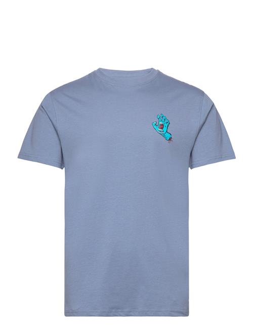 Santa Cruz Screaming Hand Chest T-Shirt Santa Cruz Blue