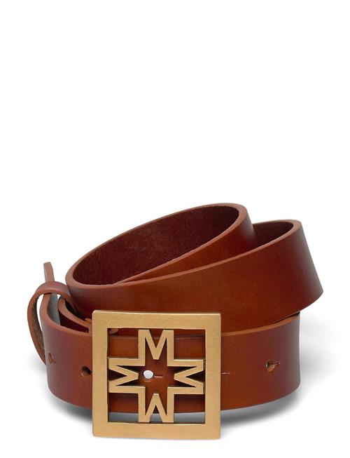 Se Malina Iconic Thin Leather Belt Malina Brown ved Booztlet