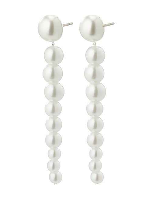 Beat Pearl Earrings Pilgrim Silver