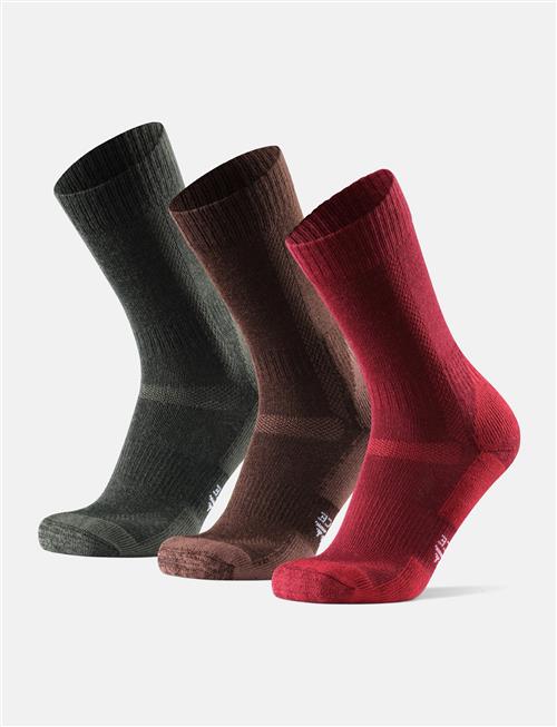 Classic Merino Wool Hiking Socks 3 Pack Danish Endurance Patterned