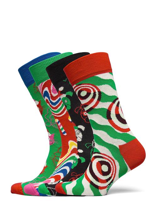 Happy Socks 4-Pack Psychedelic Candy Cane Socks Gift Set Happy Socks Patterned