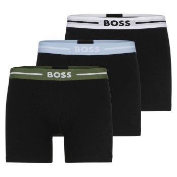 BOSS 3P Power Bold BoxerBr Sort bomuld X-Large Herre