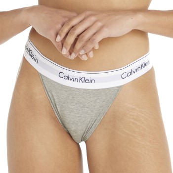 Calvin Klein Trusser Modern Cotton Tanga Panty Gråmelerad Medium Dame