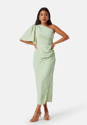 Bubbleroom Occasion One Shoulder Dress Light green 40