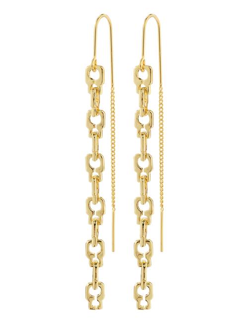 Se Pilgrim Live Recycled Chain Earrings Pilgrim Gold ved Booztlet