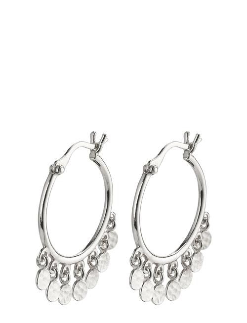 Se Pilgrim Panna Recycled Coin Hoop Earrings Pilgrim Silver ved Booztlet