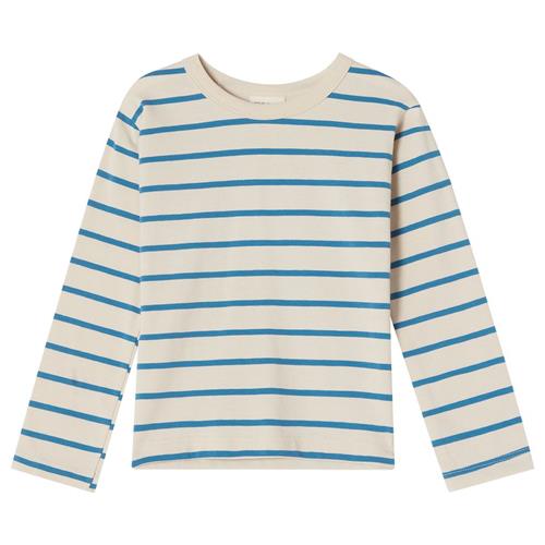 Se Kuling GOTS Athens Stribet Langærmet T-shirt Blå | Blå | 122/128 cm ved Babyshop