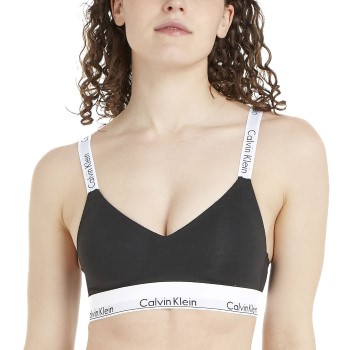 Calvin Klein Bh Modern Cotton Light Lined Bralette Sort Medium Dame