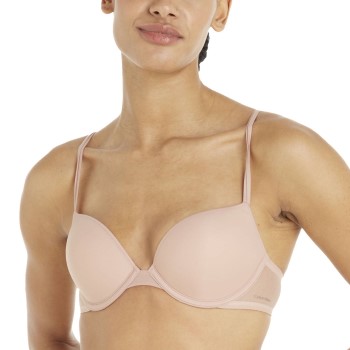 Calvin Klein Bh Sheer Marquisette Push Up Bra Lyserosa A 75 Dame