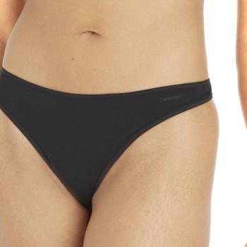 Calvin Klein Trusser Sheer Marquisette Thong Sort X-Small Dame