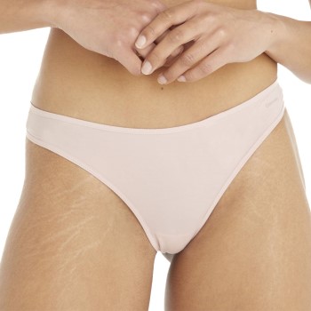 Calvin Klein Trusser Sheer Marquisette Thong Lyserosa Large Dame