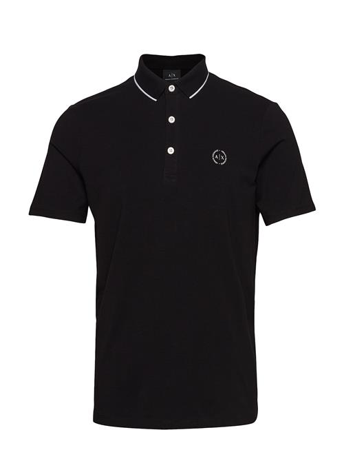 Se Armani Exchange Man Jersey Polo Shirt Armani Exchange Black ved Booztlet