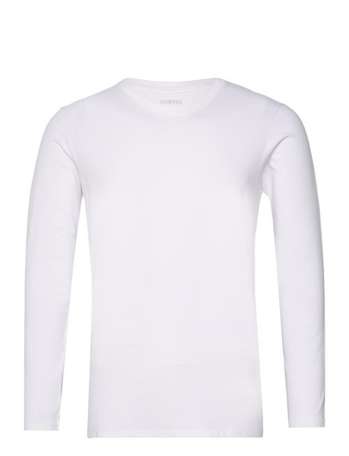 Se NORVIG Men's O-Neck L/S T-Shirt, Cotton/Stretch NORVIG White ved Booztlet