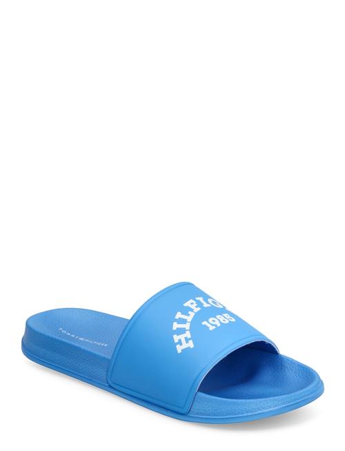 Se Tommy Hilfiger Logo Pool Slide Tommy Hilfiger Blue ved Booztlet