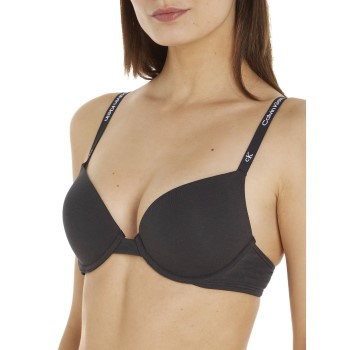 Calvin Klein Bh CK96 Plunge Push-Up Bra Sort bomuld A 80 Dame