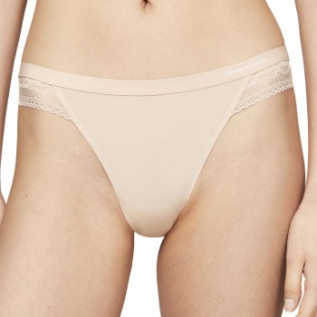 Tommy Hilfiger Trusser Lace Trim Logo Thong Hud Small Dame