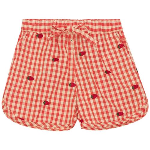 Se Flöss Molly Ginghamt Shorts Berry | Rød | 116 cm ved Babyshop