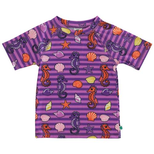 Småfolk Mønstret UV-trøje Med Søhester Spring Pink 5-6 Y  Lilla  5-6 år  Unisex