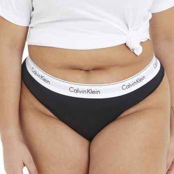 Calvin Klein Trusser Modern Cotton Plus Thong Sort 4XL Dame