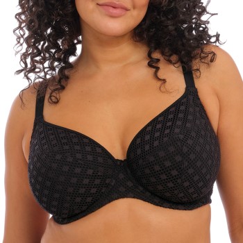 Elomi Bazaruto Underwire Plunge Bikini Top Sort polyamid I 80 Dame