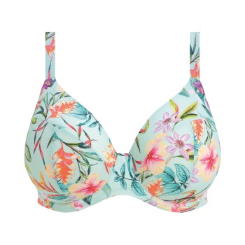 Elomi Sunshine Cove Underwire Plunge Bikini Top Blå Mønster F 85 Dame