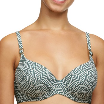 Femilet Aztec Java Sustainable UW Bikini Bra Grøn Mønster polyamid F 80 Dame