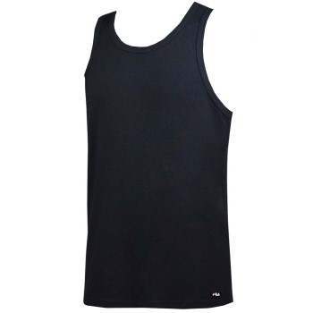 FILA Round Neck Tank Top Sort bomuld Large Herre