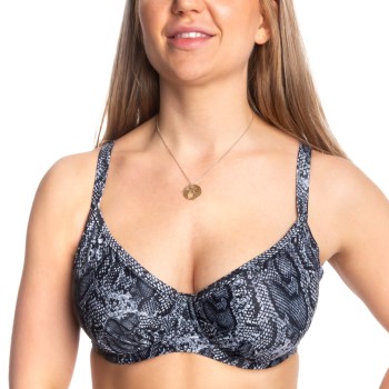 Missya Bell Bikini Wire Bra Print Sort mønstret C 75 Dame