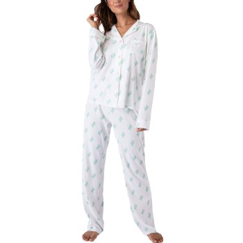 Se PJ Salvage Playful Prints Long Pyjamas Hvid Mønster Small Dame ved Timarco