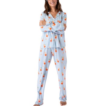 PJ Salvage Playful Prints Long Pyjamas Blå Mønster Medium Dame