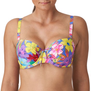 PrimaDonna Sazan Padded Balcony Bikini Top Blå Mønster F 75 Dame