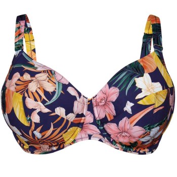 Rosa Faia Tropical Sunset Bikini Top Blå m. blomste F 36 Dame