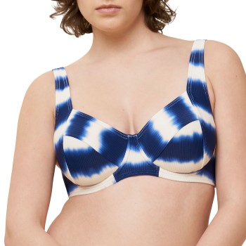 Triumph Summer Fizz W 01 Bikini Top Blå/Hvid polyamid B 38 Dame