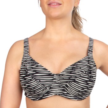 Trofé Trofe Graphic Nice Underwired Bikini Bra Sort/Hvid C 38 Dame