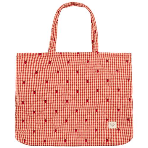 Se Flöss Polly Gingham Tote Taske Med Bærer Rød | Rød | 0 ved Babyshop