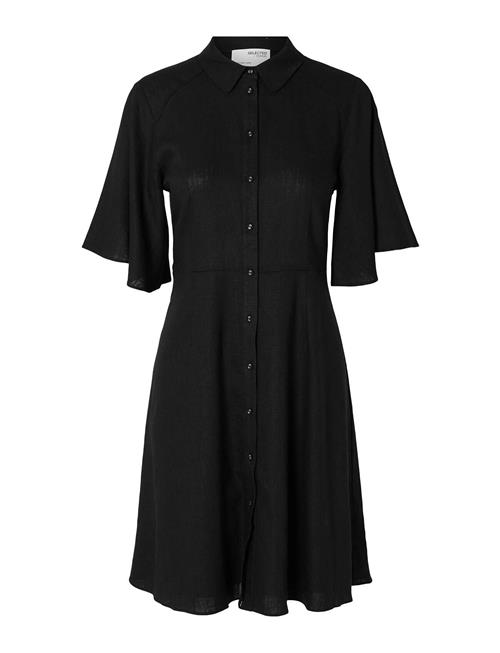 Selected Femme Slfgulia 2/4 Short Shirt Dress Selected Femme Black