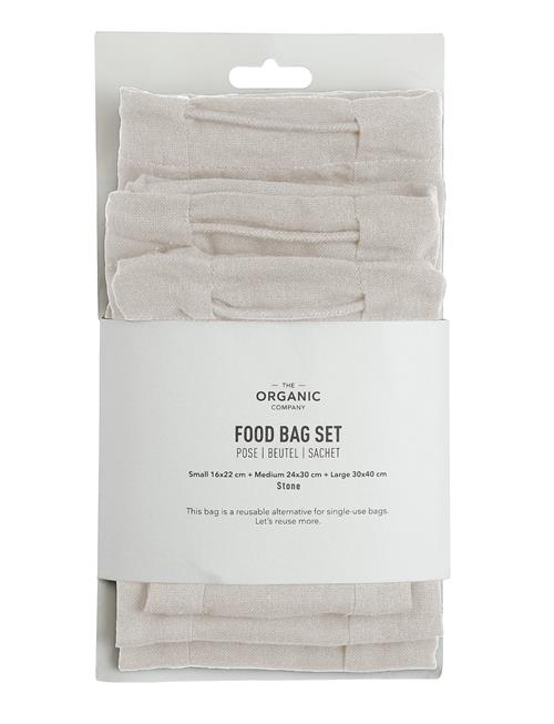 Se The Organic Company Food Bag Set The Organic Company Beige ved Booztlet