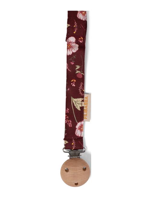 Se Filibabba Pacifier Holder With Velcro Closure - Fall Flowers Filibabba Patterned ved Booztlet