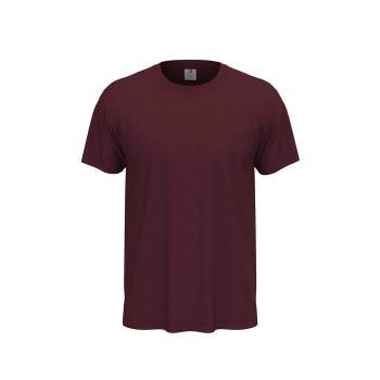 Se Stedman Classic Men T-shirt Mørkrørd bomuld XX-Small Herre ved Timarco