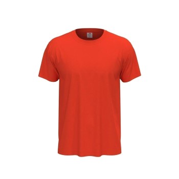 Se Stedman Classic Men T-shirt Orange/Rød bomuld Large Herre ved Timarco