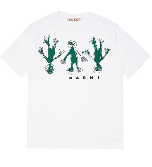 Marni Marni T-shirt - Hvid/GrÃ¸n