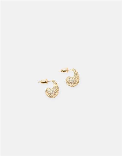 Muli Collection - Guld - Mini pave drop earring