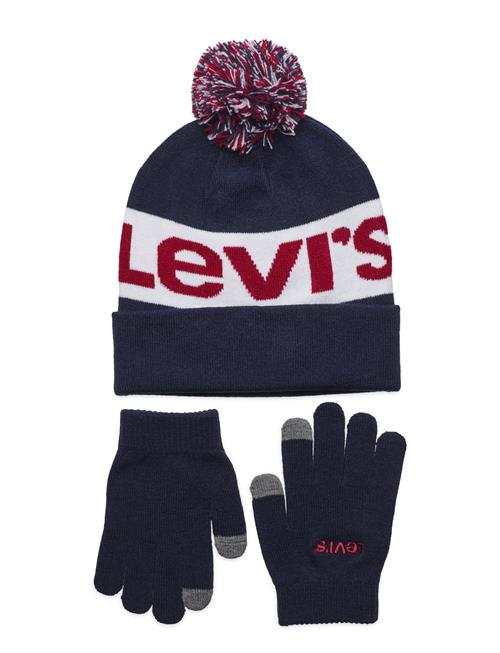 Se Levi's Levi's® Beanie And Gloves Set Levi's Blue ved Booztlet