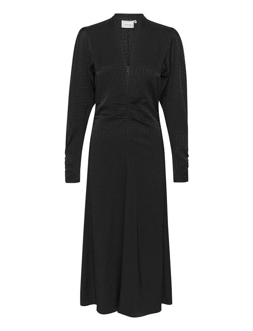 Gestuz Brinagz Midi V-Neck Dress Gestuz Black