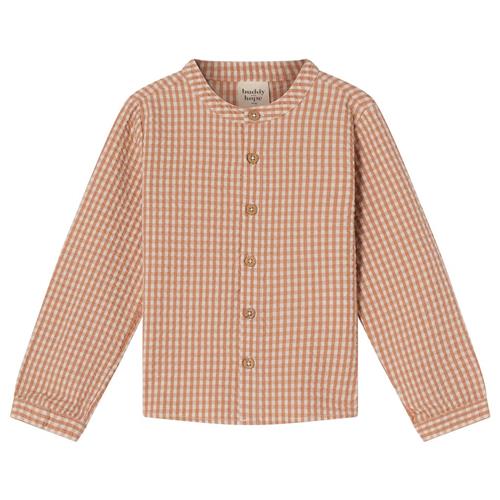 Buddy & Hope August Ternet Skjorte Carrot 86/92 cm  Orange.  86/92 cm  Unisex