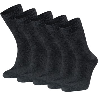 Seger Strømper 5P Basic Cotton Socks Sort Str 35/38